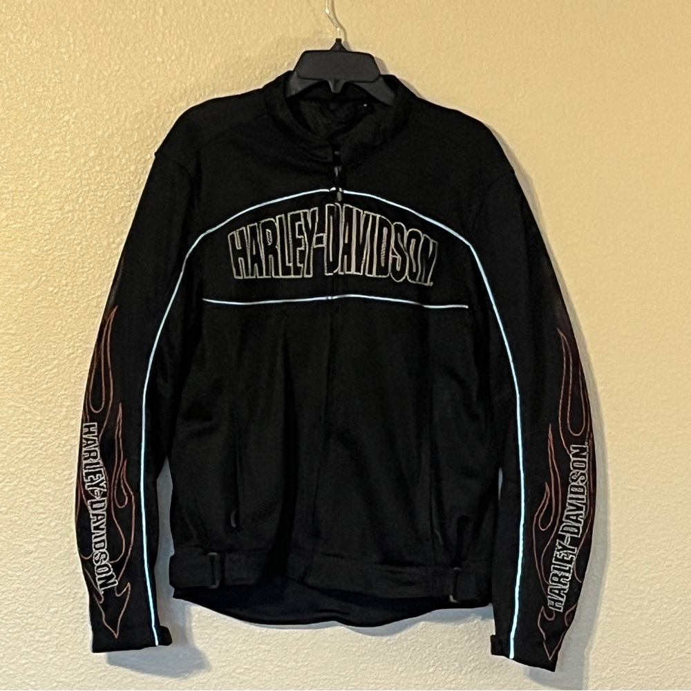 Harley-Davidson Men’s M Black w/ Bar & Shield Logo Mesh Riding Gear Jacket